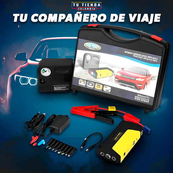 KIT ARRANCADOR DE BATERÍA POWERCAR™ + COMPRESOR INFLADOR