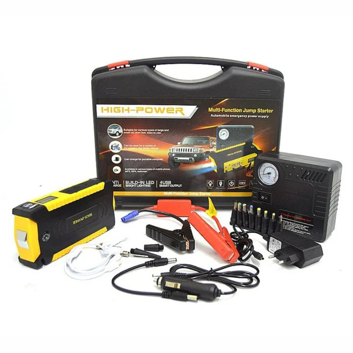 KIT ARRANCADOR DE BATERÍA POWERCAR™ + COMPRESOR INFLADOR