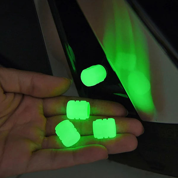 Tapa fluorescente de boquilla para neumáticos - Coche y Motocicleta |Paga 2 y recibe 4 + Envío Gratis SOLO HOY